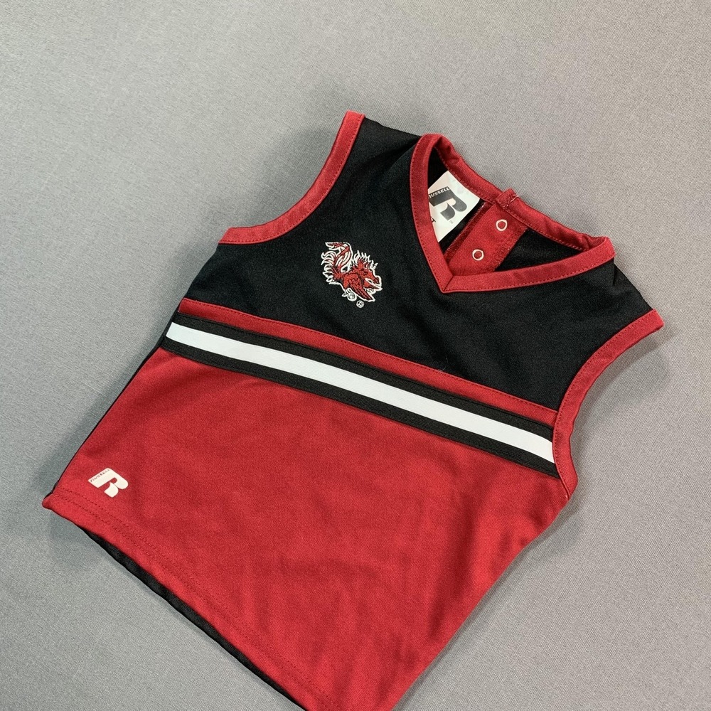 South Carolina Gamecocks Cheer Jersey Girls 4T Red‎ NCAA Basketball Russell